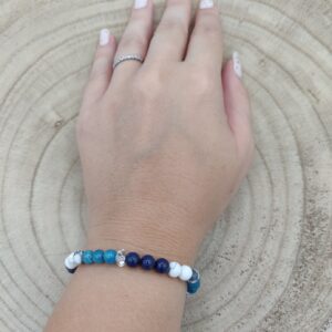 Bracelet Apatite, howlite, lapis lazuli